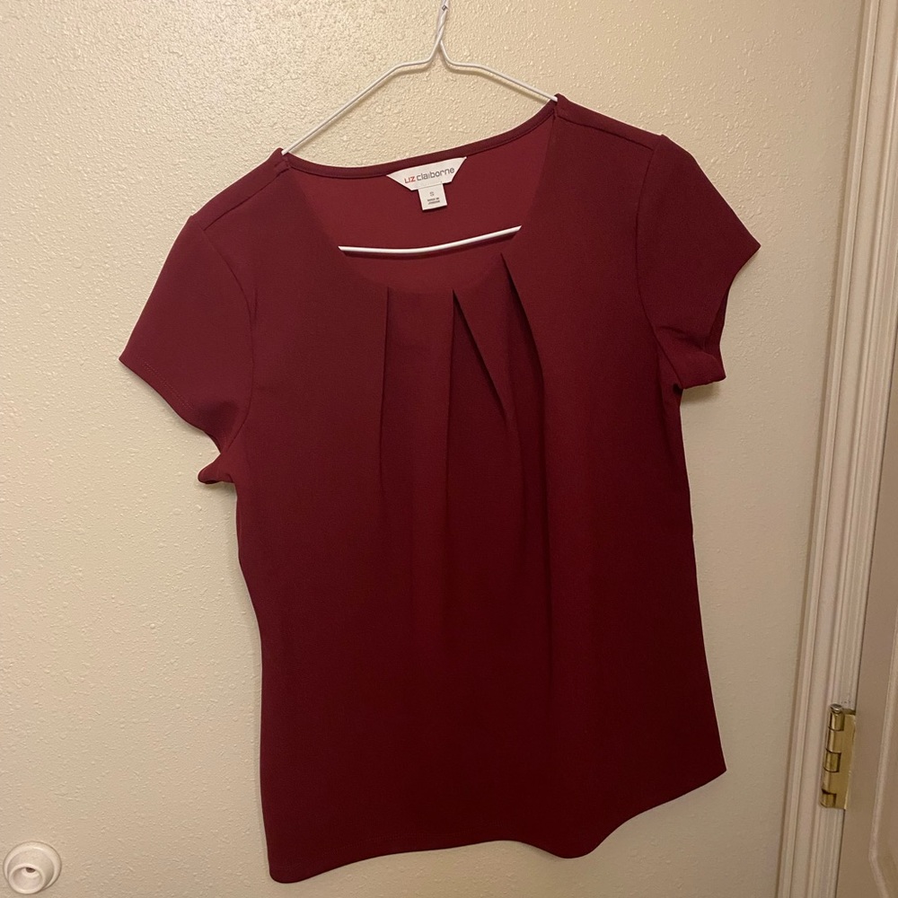Red Liz Claiborne Shirt, Size Small